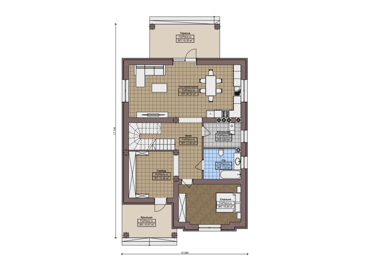 Планировка Двухэтажный дом F-14804