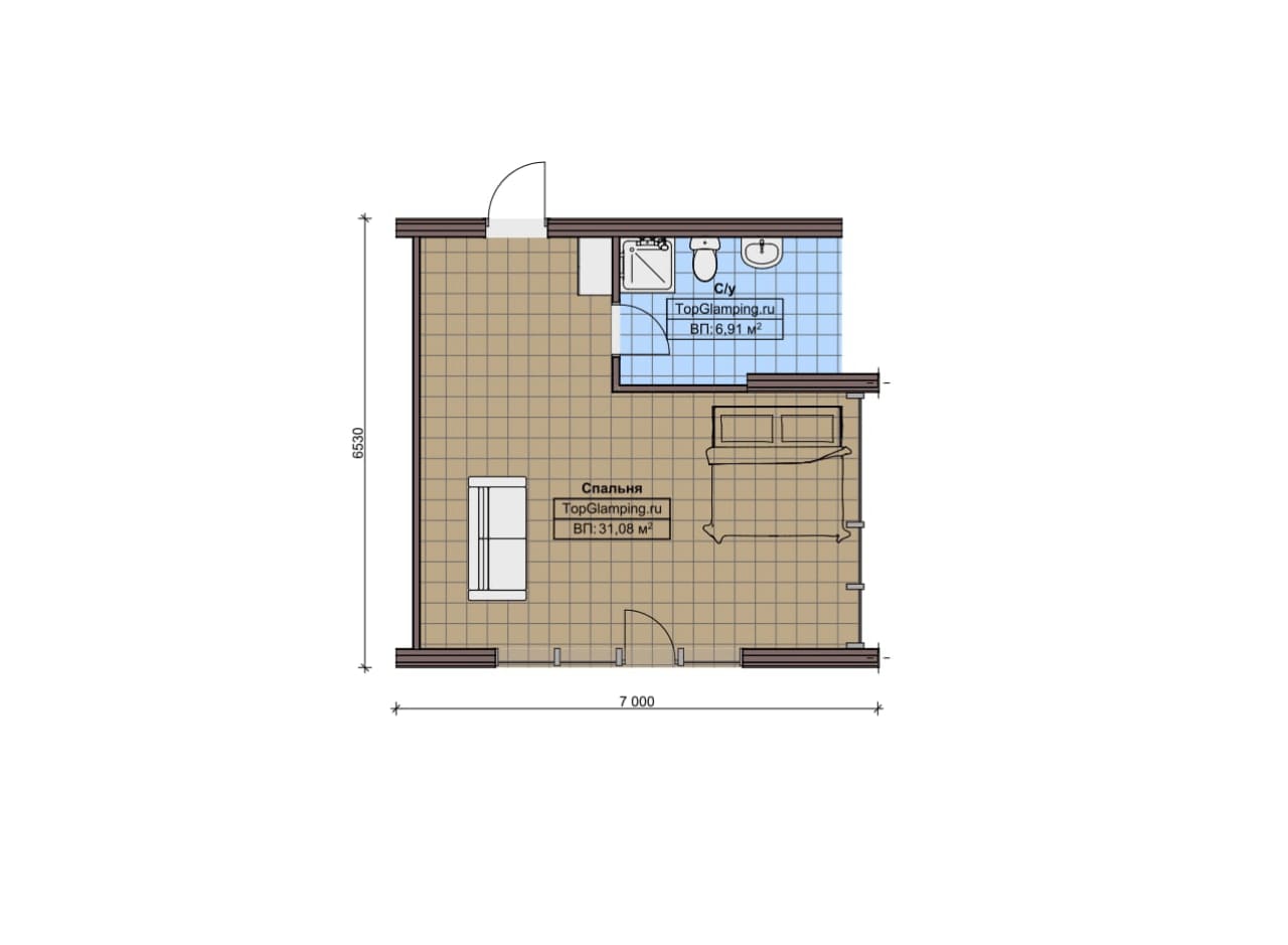 Планировка Одноэтажный дом F-21995